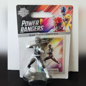 Power Rangers Black Ranger Mini Figure Hasbro 2.5" Cake Topper Toy